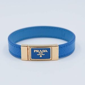 Prada Jewelry - Prada Saffiano Signature Logo Cuff Bracelet Prada Jewelry - Prada Saffiano Signature Logo Cuff Bracelet